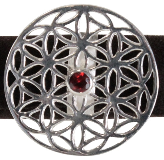 Knjiga Bague Fleur de Vie 1 pierre - Grenat - T55 