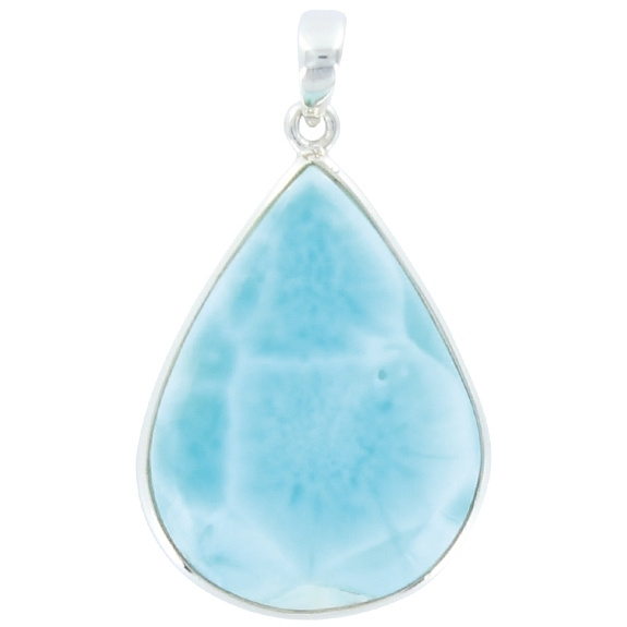 Knjiga Pendentif avec carte Larimar Argent - Tranche 3,5 à 4 cm 