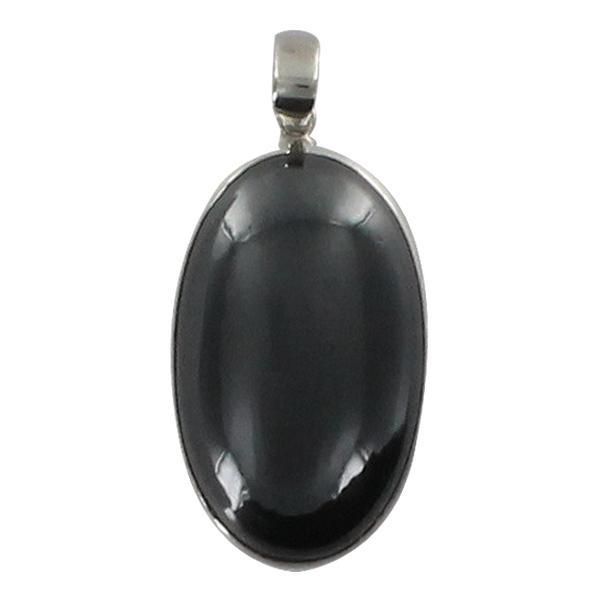 Książka Pendentif avec carte Hématite Argent - Tranche 3 à 3,5 cm 