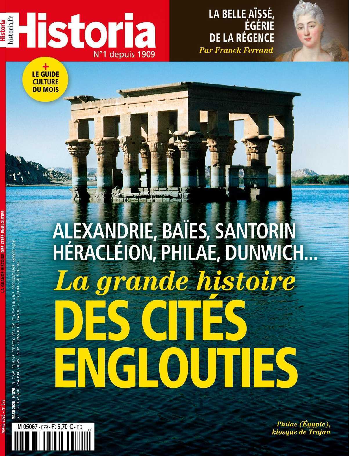 Könyv Historia mensuel N°879 La grande histoire des cités englouties - mars 2020 
