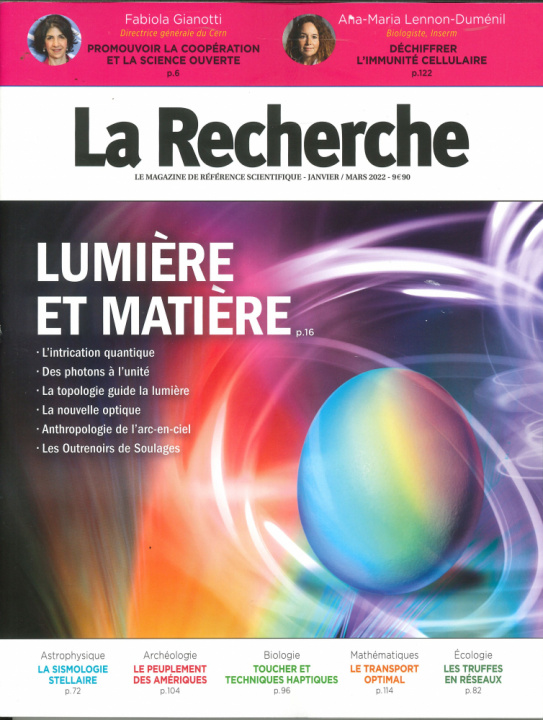 Carte La Recherche N°568 : Lumière et matière - La Recherche N°568 : Lumière et matière - janvier-mars 2022 