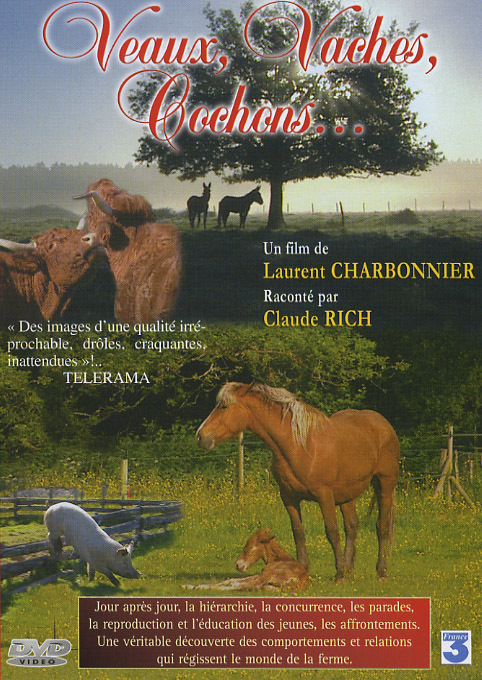 Video VEAUX VACHES & COCHONS - DVD  ANIMAUX DE LA FERME CHARBONNIER LAURENT