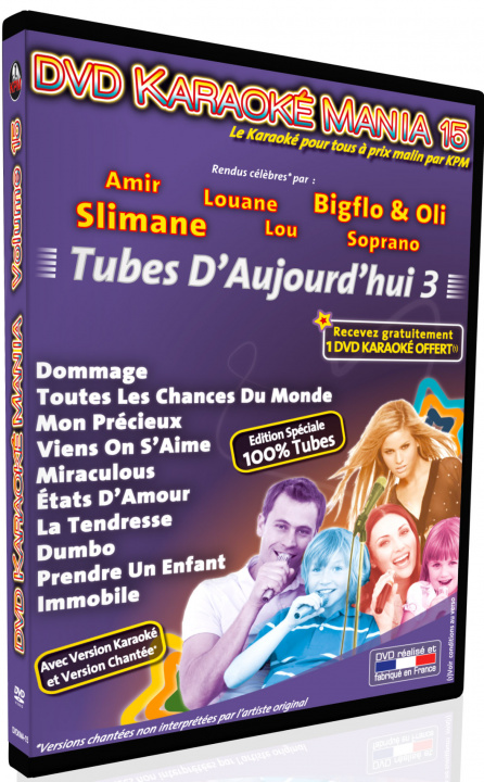 Video DVD KARAOKE MANIA 15 : TUBES D'AUJOURD'HUI 3 DIVERS