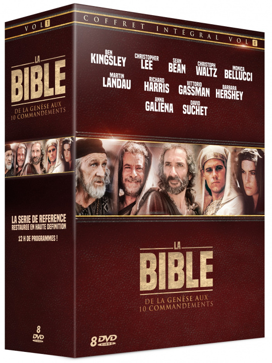 Video LA BIBLE, DE LA GENESE AUX DIX COMMANDEMENTS - 8 DVD (LA GENESE - ABRAHAM - JOSEPH - JACOB - MOISE) OLMI/SARGENT/YOUNG