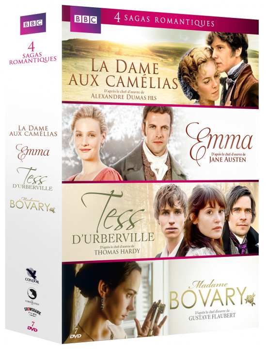 Video COFFRET 4 SAGAS ROMANTIQUES : EMMA + LA DAME AUX CAMELIAS + MADAME BOVARY + TESS D'URBERVILLE 