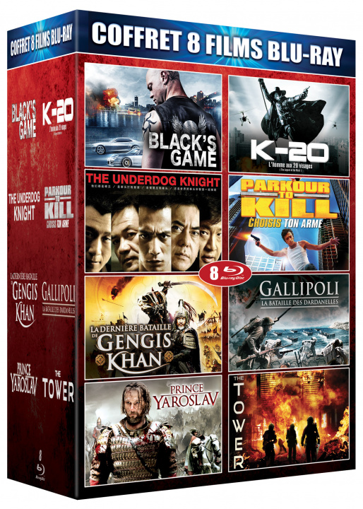 Video COFFRET 8 FILMS BLU-RAY - (GALLIPOLI - PRINCE YAROSLAV - THE TOWER - UNDERDOGS KNIGHT ) DIVERS