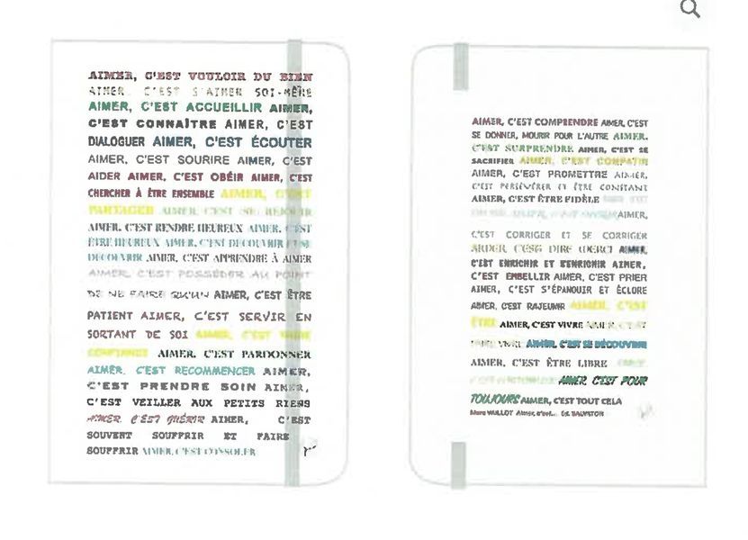 Carte Carnet A6 Aimer, c’est... Multicolore Editeur