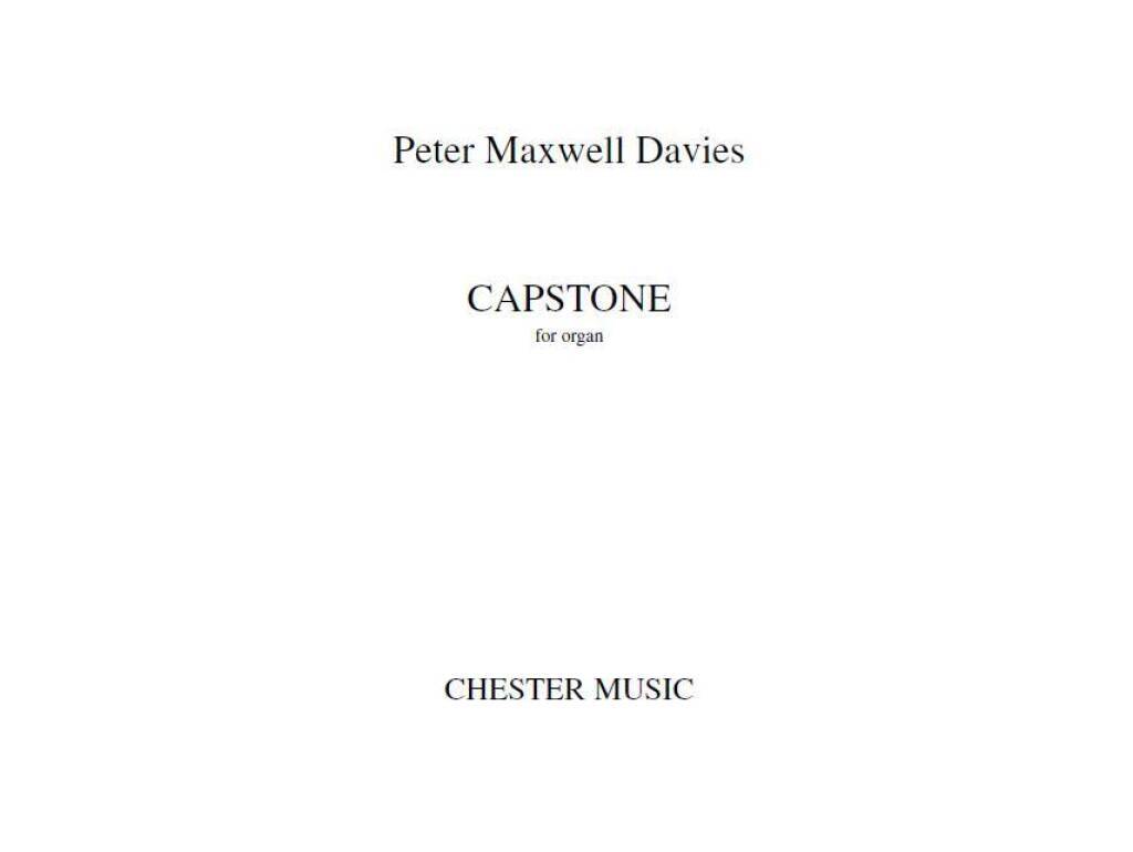 Knjiga PETER MAXWELL DAVIES: CAPSTONE 