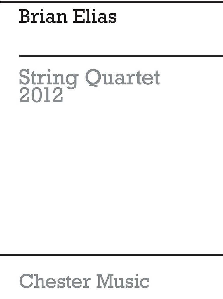 Knjiga BRIAN ELIAS: STRING QUARTET (SCORE) ELIAS