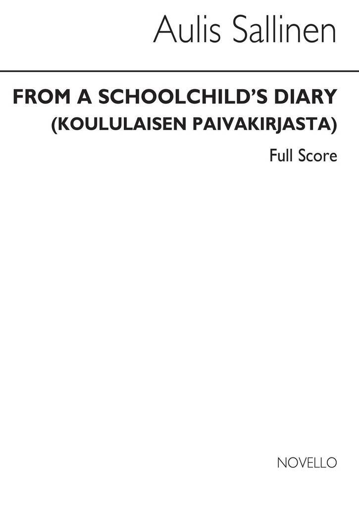 Knjiga SALLINEN FROM A SCHOOLCHILD'S DIARY STRING ORCHESTRA SCORE SALLINEN