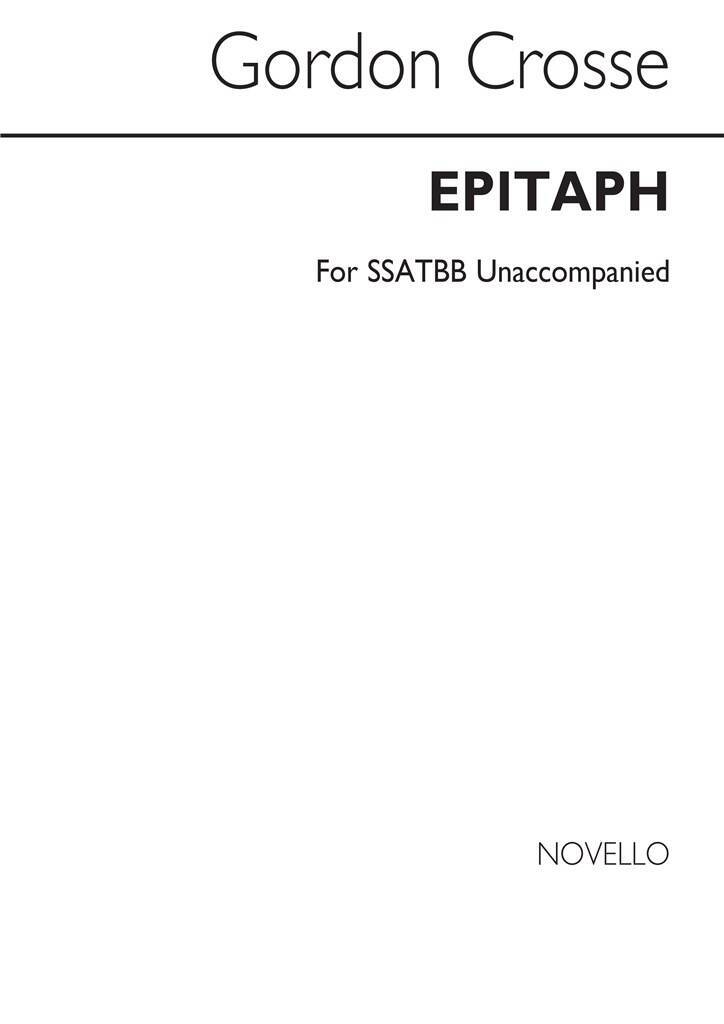 Boek GORDON CROSSE: EPITAPH CHANT RALEIGH