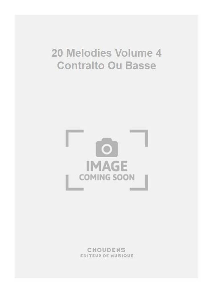 Kniha GOUNOD 20 MELODIES CONTRALTO OU BASSE CHANT ET PIANO 