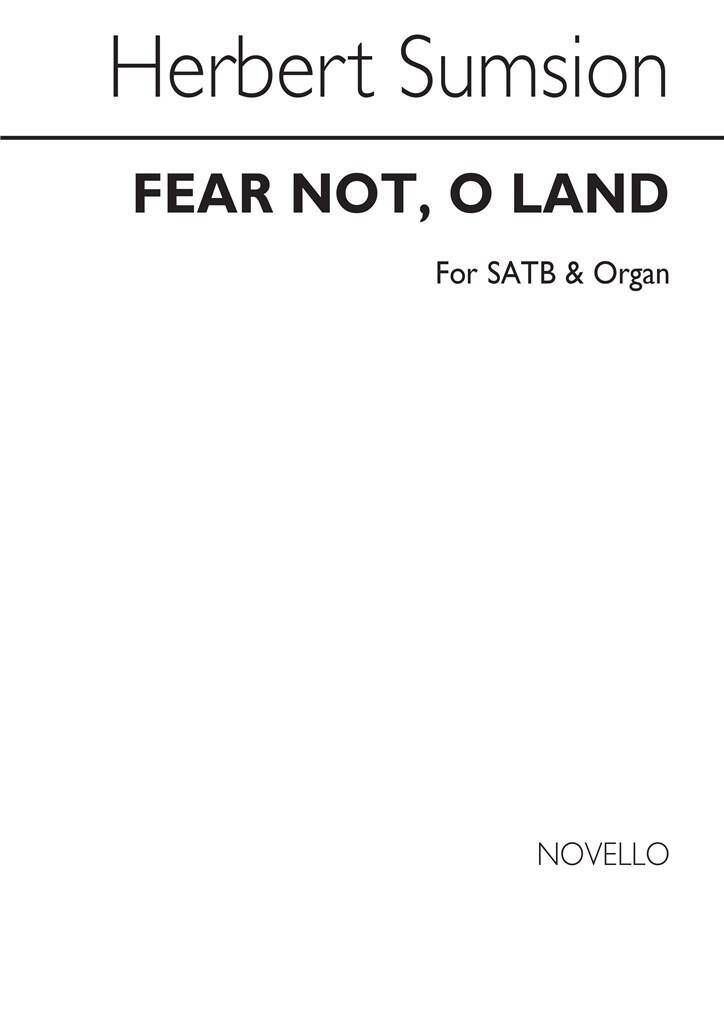 Knjiga HERBERT SUMSION: FEAR NOT, O LAND CHANT SUMSION