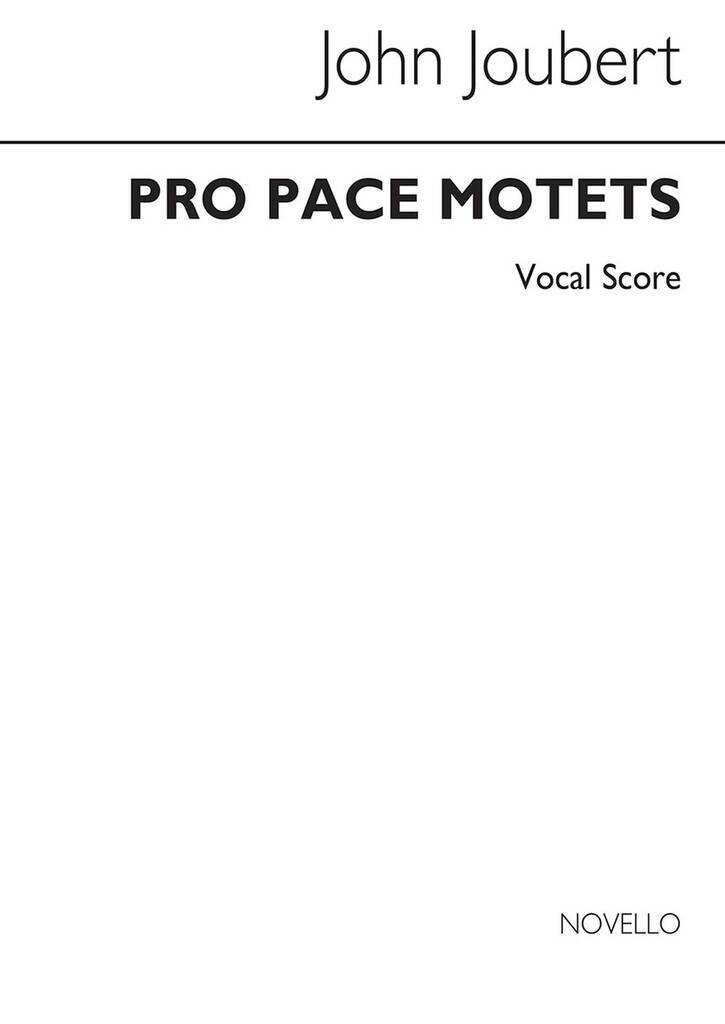 Knjiga JOHN JOUBERT: PRO PACE MOTETS FOR DOUBLE CHOIR JOUBERT