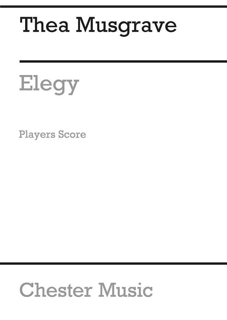 Knjiga THEA MUSGRAVE: ELEGY FOR VIOLA AND CELLO MUSGRAVE
