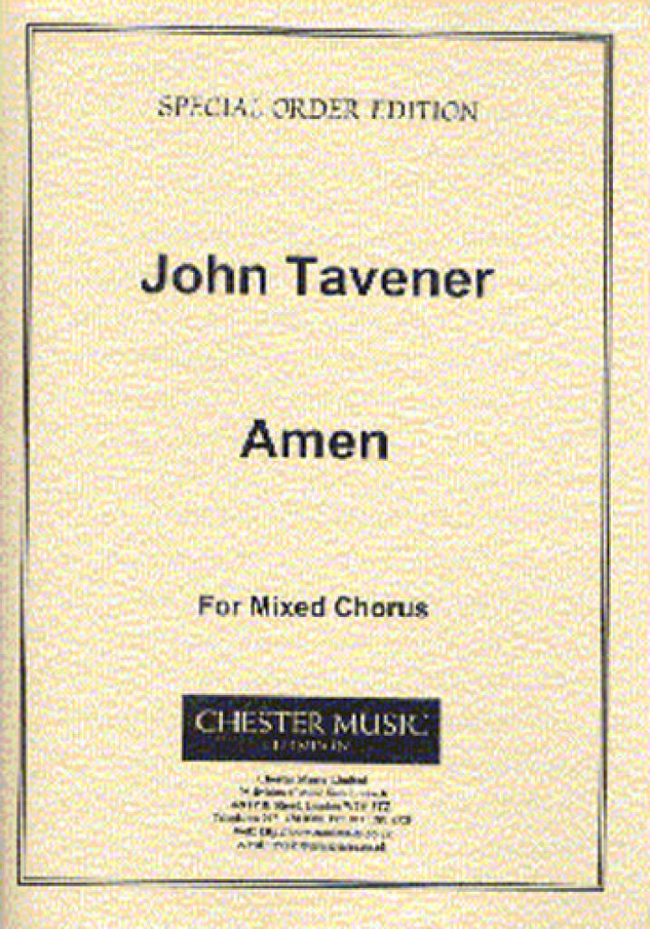 Livro JOHN TAVENER: AMEN (SCORE) CHANT TAVENER