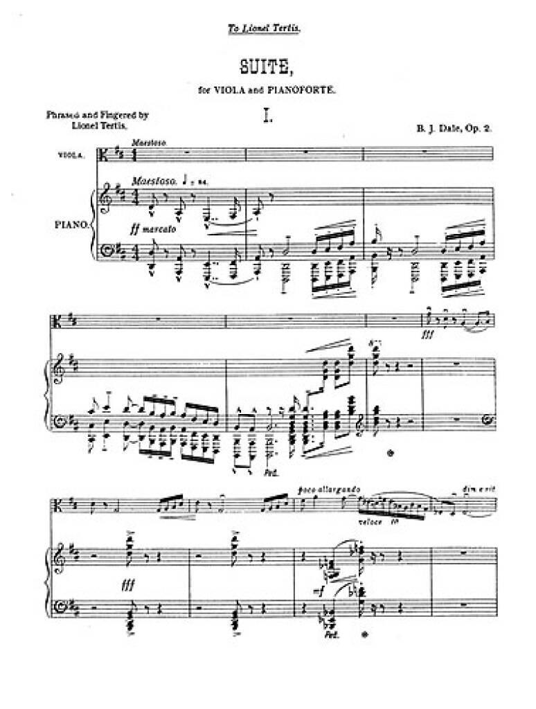 Livro BENJAMIN DALE: SUITE OP.2 DALE