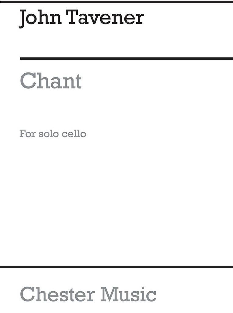 Knjiga JOHN TAVENER: CHANT FOR CELLO TAVENER