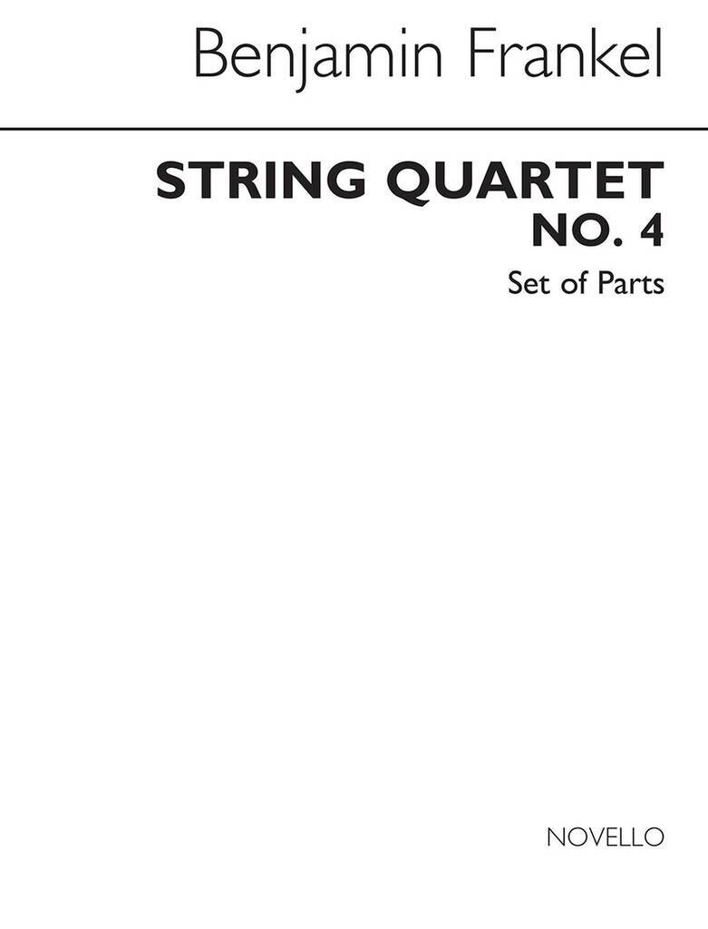 Boek FRANKEL, BENJAMIN STRING QUARTET NO.4 PARTS FRANKEL