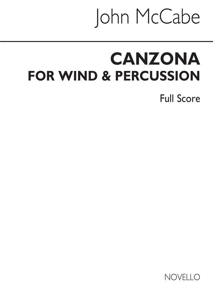 Knjiga MCCABE: CANZONA FOR WIND & PERCUSSION (SCORE) MCCABE