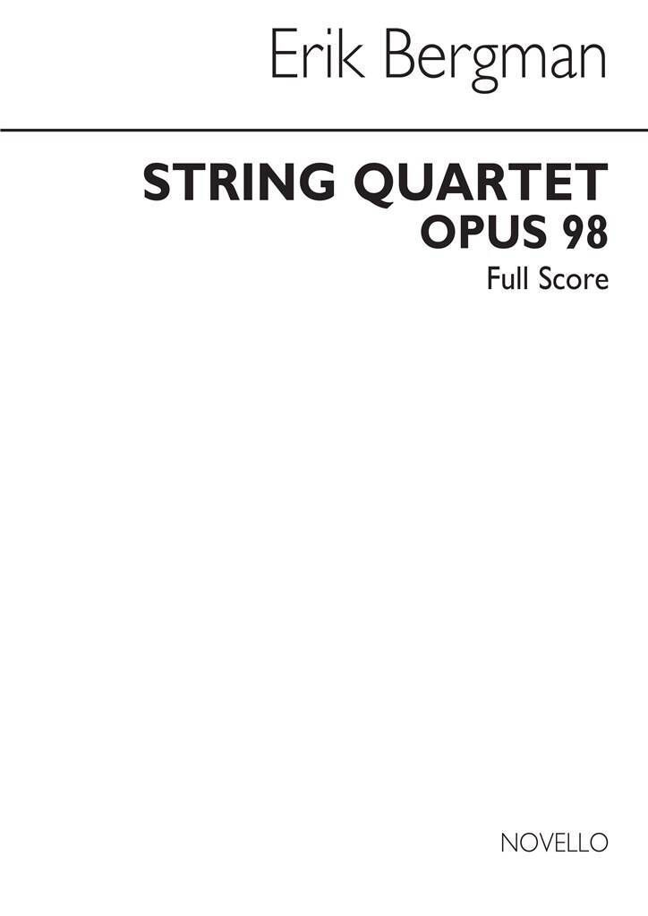 Book BERGMAN: STRING QUARTET OP.98 (SCORE) BERGMAN