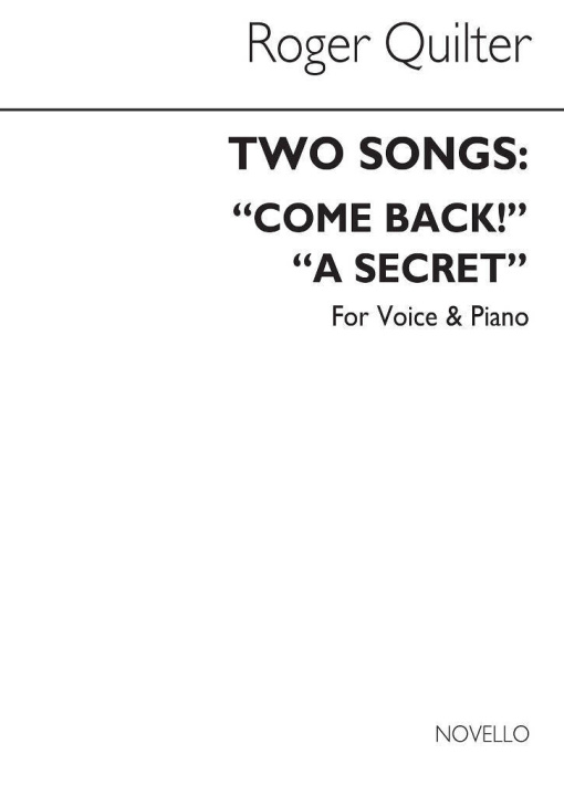 Boek QUILTER: TWO SONGS IN B FLAT FOR VOICE AND PIANO QUILTER