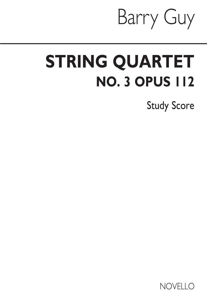 Knjiga GUY: STRING QUARTET NO.3 (STUDY SCORE) POCHE GUY