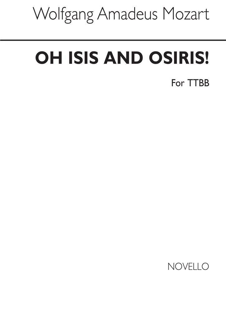 Libro W.A. MOZART: O'ISIS AND OSIRIS (TTBB) MOZART