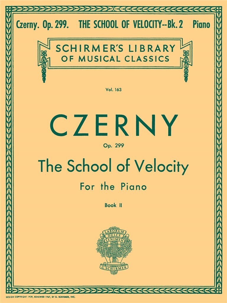Könyv CARL CZERNY: SCHOOL OF VELOCITY OP.299 (BOOK 2) PIANO CZERNY