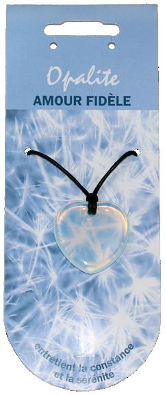 Książka Pendentif cœur pierre de vertu - Opalite 