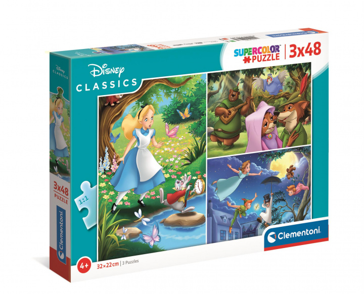Kniha Puzzle 3w1 super color Disney Classic 25267 