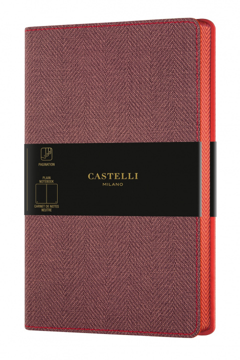 Kniha CARNET HARRIS GRAND FORMAT UNI MAPLE RED CASTELLI