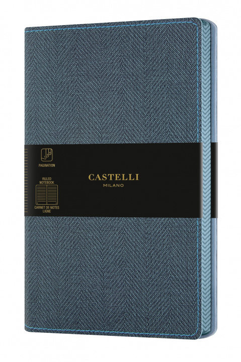 Carte CARNET HARRIS GRAND FORMAT LIGNE SLATE BLUE CASTELLI