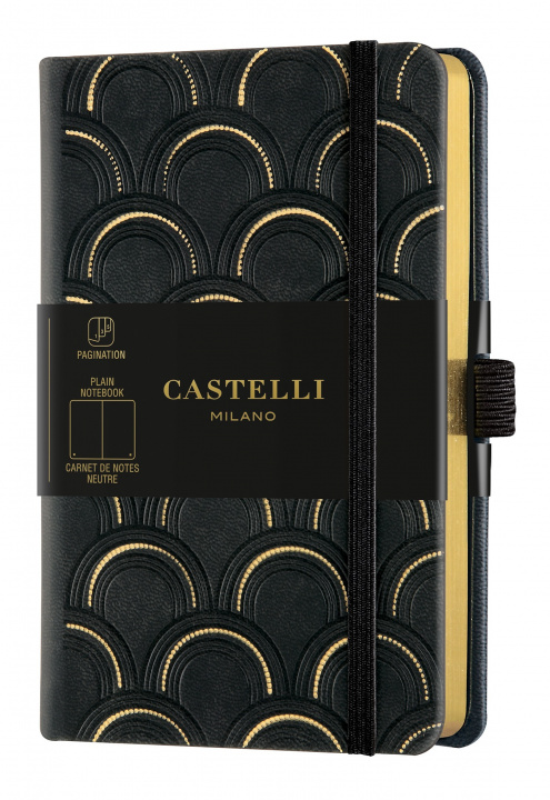 Kniha Carnet C&G poche uni art deco gold CASTELLI