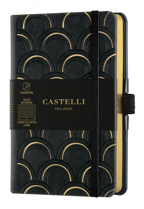 Carte Carnet C&G poche ligne art deco gold CASTELLI