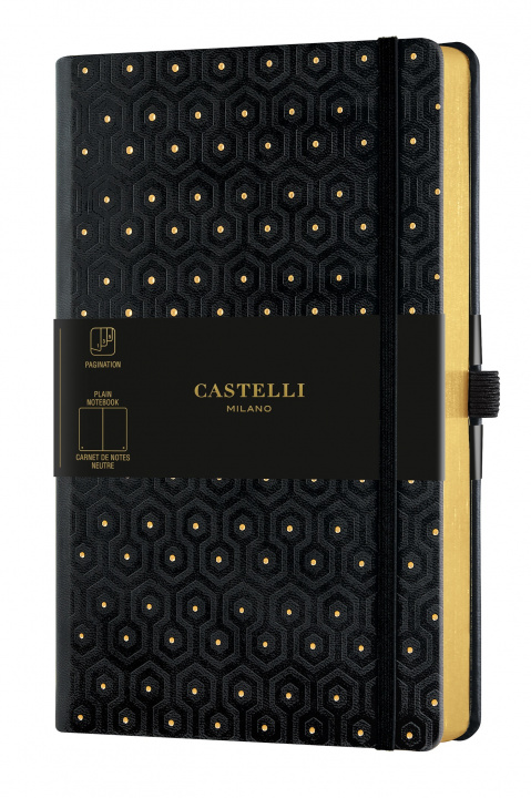 Naptár/Határidőnapló Carnet C&G grand format uni honeycomb gold CASTELLI