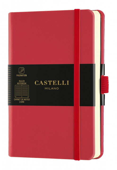 Książka CARNET AQUARELA POCHE LIGNE ROUGE CORAIL CASTELLI