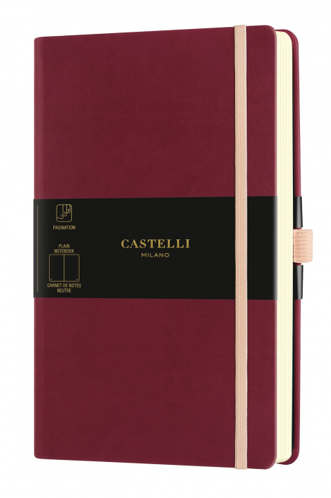 Könyv CARNET AQUARELA GRAND FORMAT UNI BLACK CHERRY CASTELLI