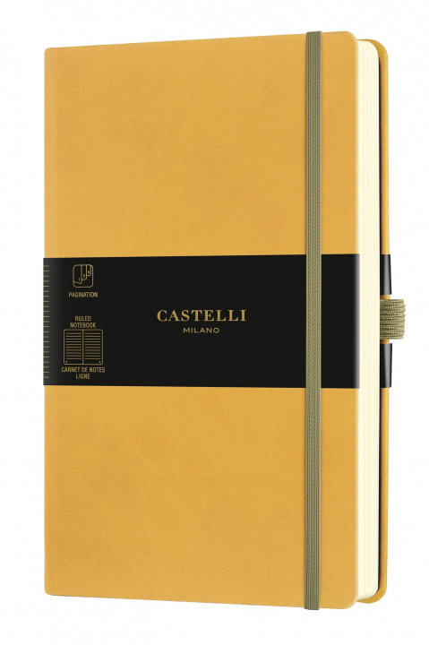 Книга CARNET AQUARELA GRAND FORMAT LIGNE MUSTARD CASTELLI