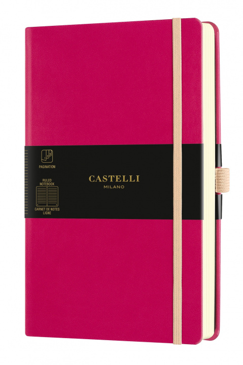 Książka CARNET AQUARELA GRAND FORMAT LIGNE AMARANTH CASTELLI