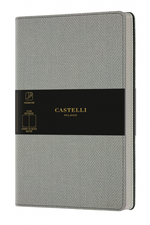 Kniha Carnet Harris poche uni gris CASTELLI