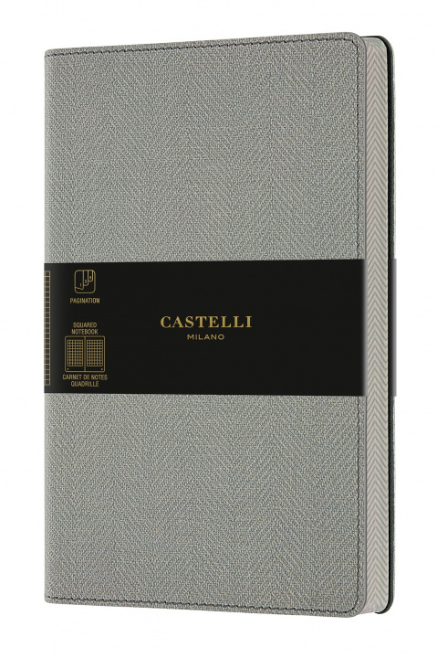 Carte Carnet Harris grand format quadrillé gris CASTELLI