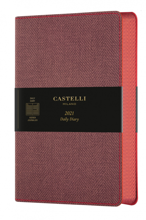Knjiga Agenda 2021 journalier grand format Harris Red CASTELLI