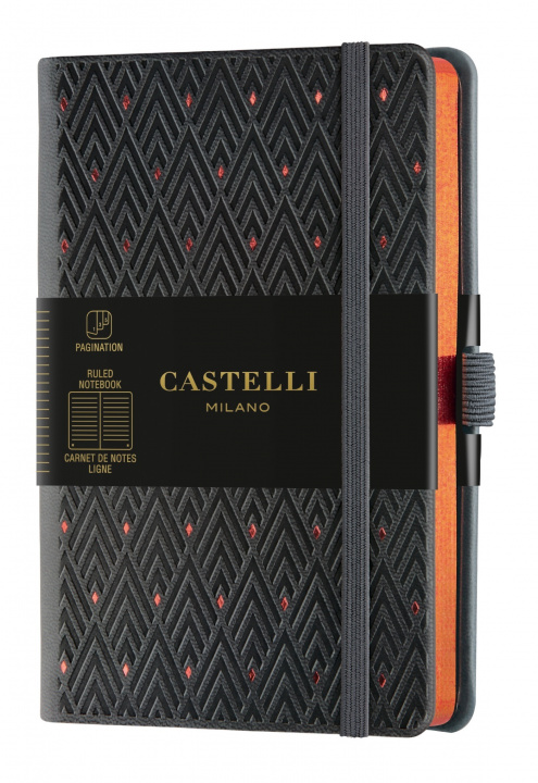 Kniha Carnet C&G poche ligné diamant copper CASTELLI