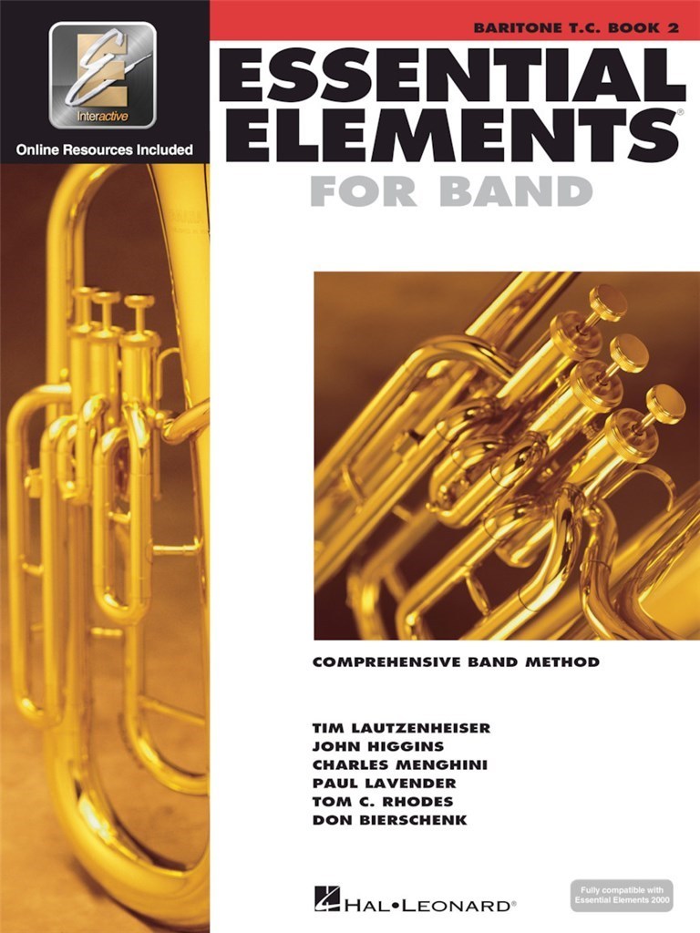 Kniha ESSENTIAL ELEMENTS FOR BAND - BOOK 2 WITH EEI  BARYTON CLE DE SOL +ENREGISTREMENTS ONLINE 
