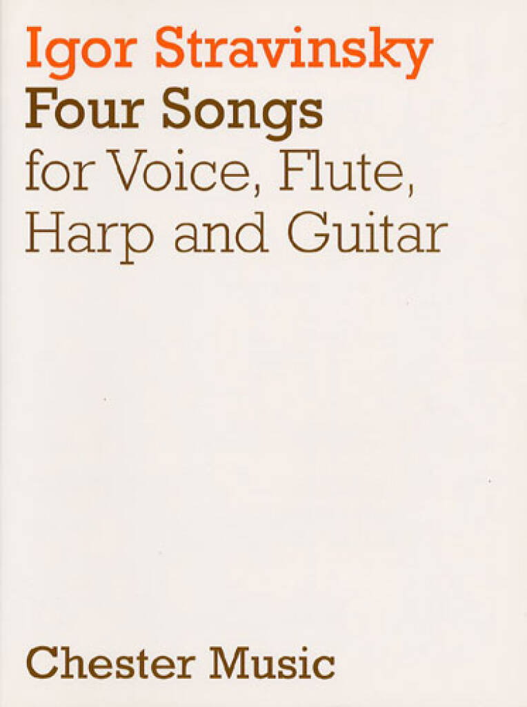 Livro IGOR STRAVINSKY: 4 SONGS (SCORE) STRAVINSKY