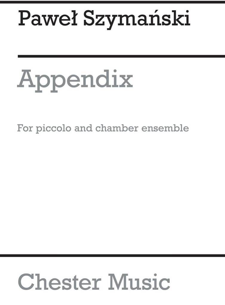 Book PAWEL SZYMANSKI: APPENDIX (STUDY SCORE) SZYMANSKI