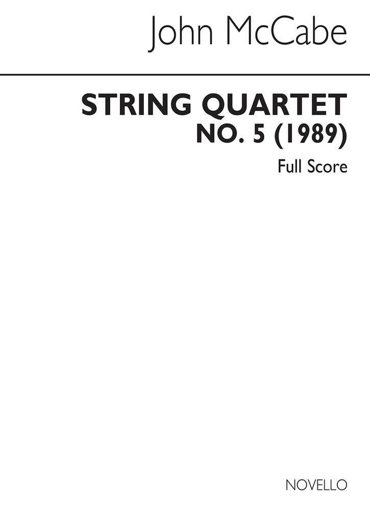Knjiga MCCABE: STRING QUARTET NO. 5 (SCORE) MCCABE