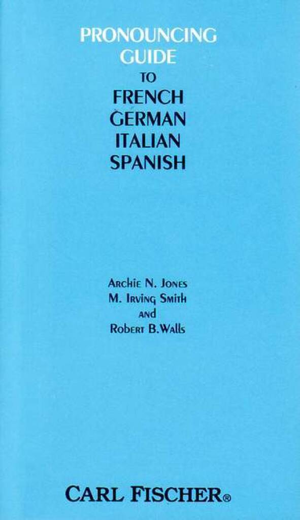 Knjiga PRONOUNCING GUIDE ROBERT B. WALLS_M. I