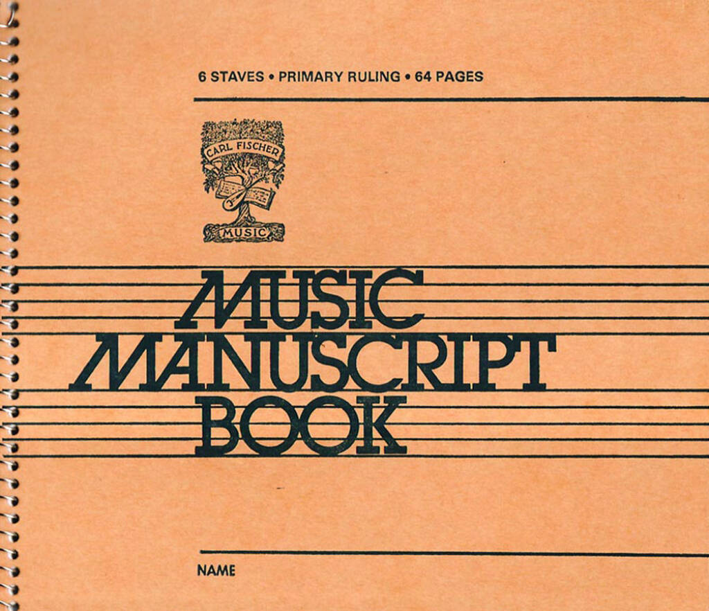 Carte MUSIC MANUSCRIPT BOOK PAPETERIE 